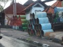 Colorful oil drums